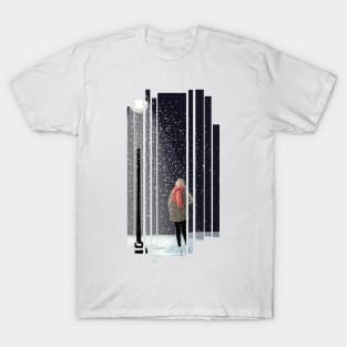 Girl in snowy weather T-Shirt